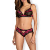 Obsessive Ensemble Tulia 2 Pièces Noir-Rose